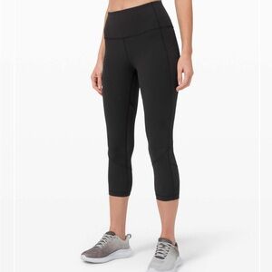Lululemon Pace Rival crop sz 6 black